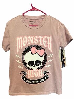 BNWT Monster High Dusty Rose Pink Graphic Tee